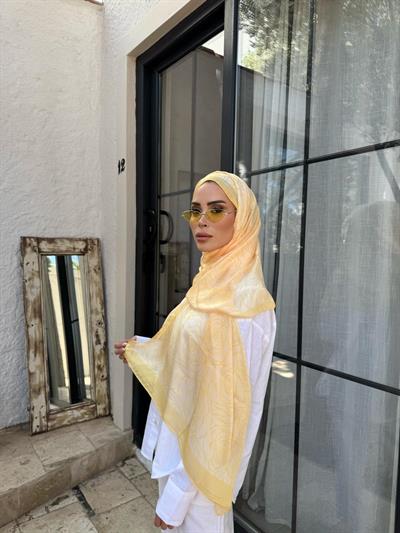 Floral İz İpeksi Şifon Şal