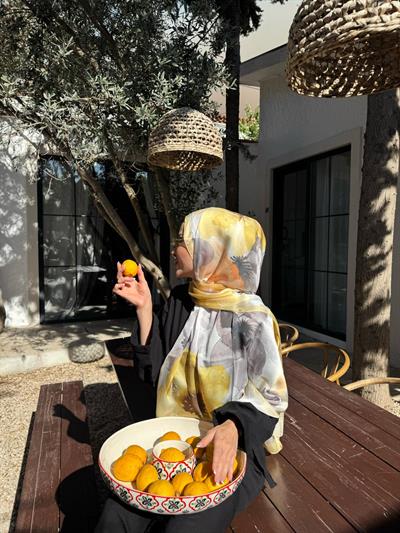 Flower İpeksi Şifon Şal