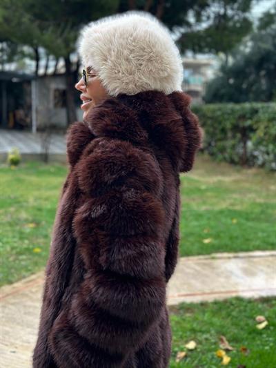 BEJ KÜRKLÜ KALPAK ŞAPKA