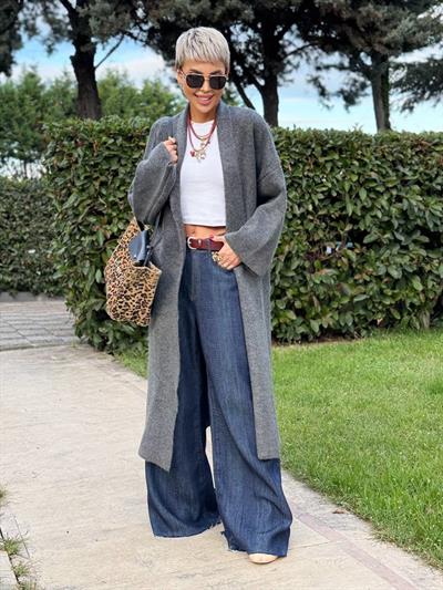 ANTRASİT SALAŞ UZUN TRİKO HIRKA