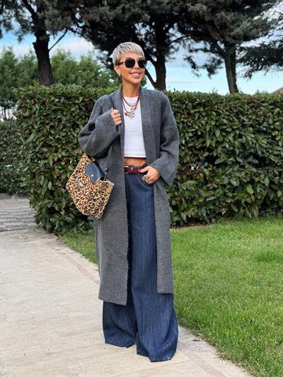 ANTRASİT SALAŞ UZUN TRİKO HIRKA