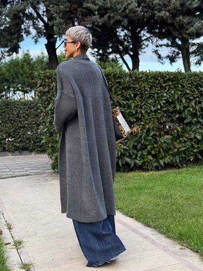 ANTRASİT SALAŞ UZUN TRİKO HIRKA