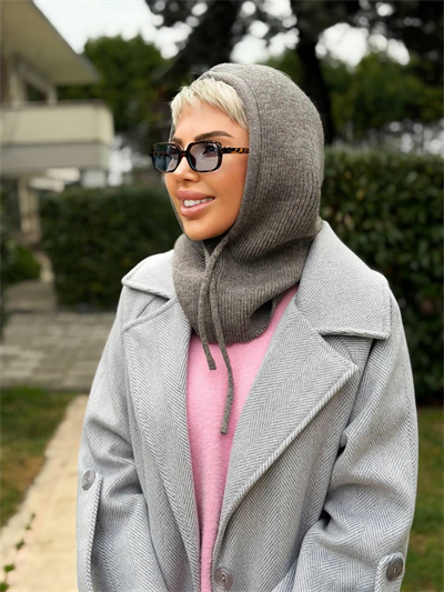 ANTRASİT SELANİK ÖRGÜ BALACLAVA ŞAPKA