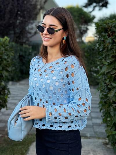 BEBE MAVİSİ DELİKLİ MERSERİZE