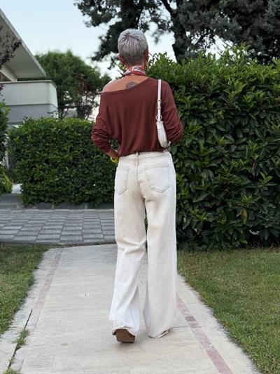 BEJ KAR YIKAMA DENİM PANTOLON