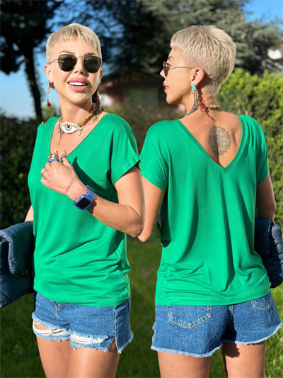 BENETTON S.STUDIO PREMIUM ÖN ARKA V YAKA TSHIRT