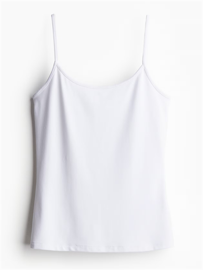 BEYAZ İNCE ASKILI MİKROFİBER ÜST