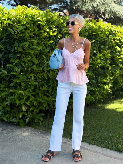 BEYAZ NATUREL KESİM BOYFRIEND DENIM PANTOLON