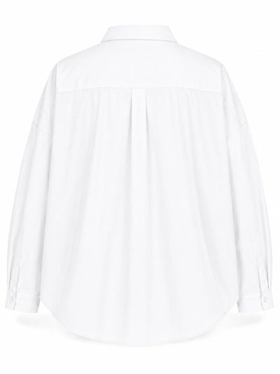 BEYAZ OVERSIZE POPLİN GÖMLEK