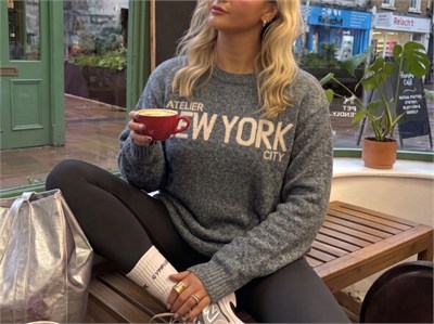 Bisiklet Yaka Newyork Kazak Antrasit