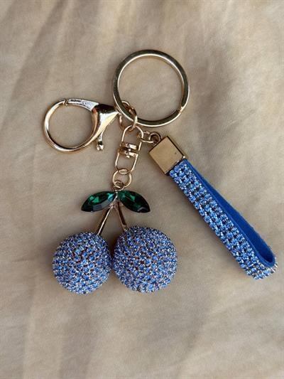 BLUE CRYSTAL CHERRİES  CHARM