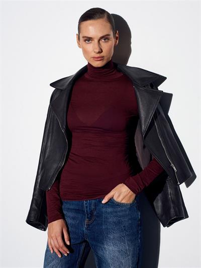 BORDO BALIKÇI YAKA İNCE KAŞMİR BLUZ