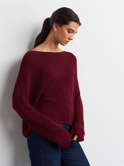 BORDO KAYIK YAKA BASIC TRİKO KAZAK