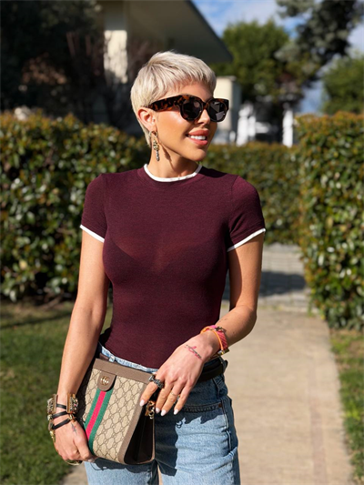 BORDO KONTRAST DETAYLI BODY TOP