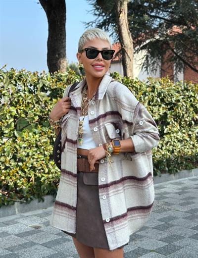 BORDO OVERSIZE ODUNCU GÖMLEK