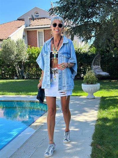 BUZ MAVİSİ S.STUDIO TASARIM JEAN YELEK