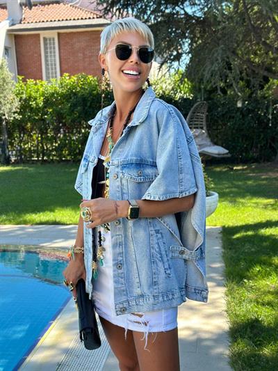 BUZ MAVİSİ S.STUDIO TASARIM JEAN YELEK