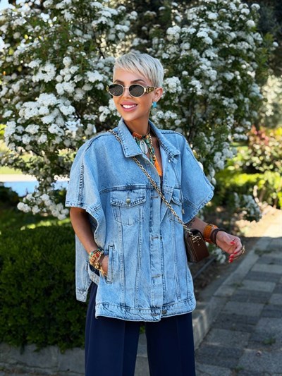 ICE BLUE S.STUDIO DESIGN DENIM VEST