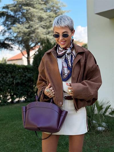 CAMEL SÜET YARASA KOL BALON CEKET