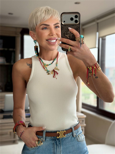 EKRU BİSİKLET YAKA FİTİLLİ ATLET