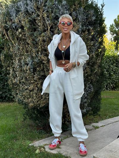 EKRU İÇİ ŞARDONLU ÜÇ İPLİK JOGGER EŞOFMAN