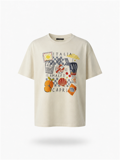 EKRU ITALIA BASKILI TSHIRT