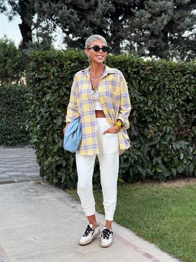 EKRU TRİKO JOGGER PANTOLON