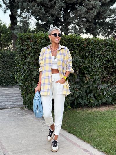 EKRU TRİKO JOGGER PANTOLON