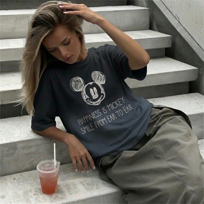 FÜME HAPPINESS MICKEY BASKILI TSHIRT