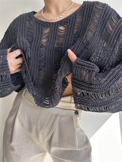 FÜME S.STUDIO ORGANİK AJUR TRİKO TOP
