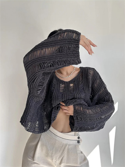 FÜME S.STUDIO ORGANİK AJUR TRİKO TOP
