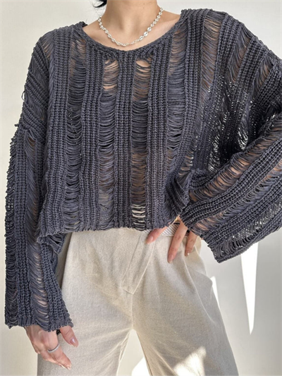 FÜME S.STUDIO ORGANİK AJUR TRİKO TOP