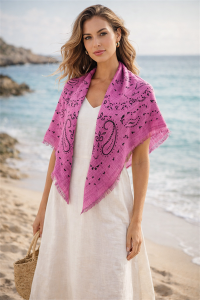 FUŞYA KUJTEN KAŞMİR ETNİK DESEN ŞAL