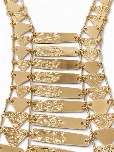 Gold Merdiven Form Uzun Kolye