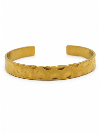 Gold Vintage Dokulu Kelepçe Bileklik