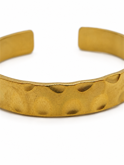 Gold Vintage Dokulu Kelepçe Bileklik