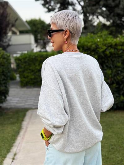 GRİ BİSİKLET YAKA UCLA SWEATSHIRT