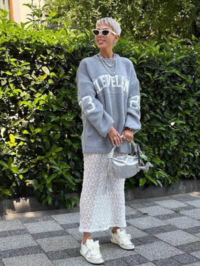 GRİ CLEVELAND OVERSIZE TRİKO KAZAK