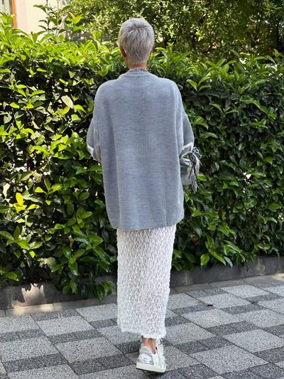 GRİ CLEVELAND OVERSIZE TRİKO KAZAK