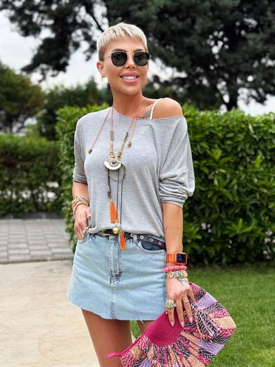 GRİ KAYIK YAKA MERSERİZE