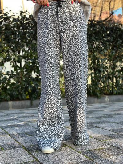 GRİ LEOPAR SOFT PANTOLON