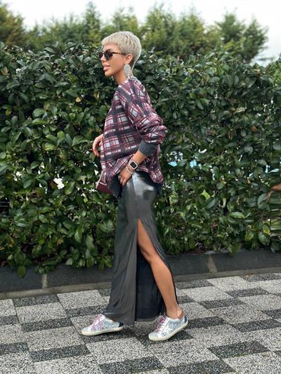 GÜMÜŞ YANDAN YIRTMAÇLI VARAK BASKI ETEK