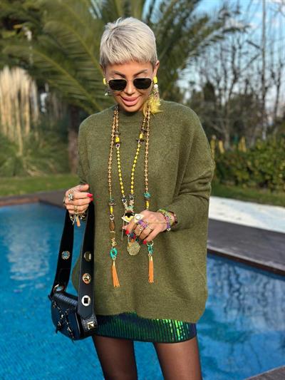 HAKİ BİSİKLET YAKA SALAŞ TRİKO