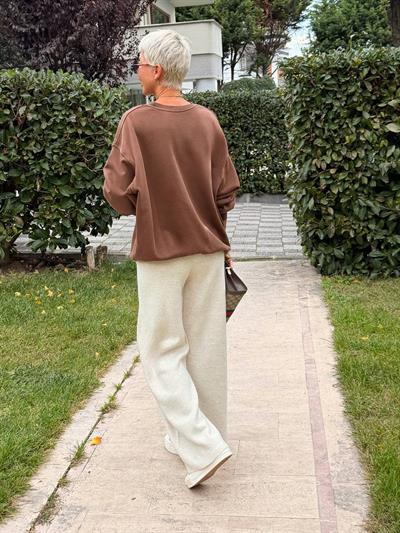 KAHVE S.STUDIO YIKAMALI OVERSIZE SWEATSHIRT