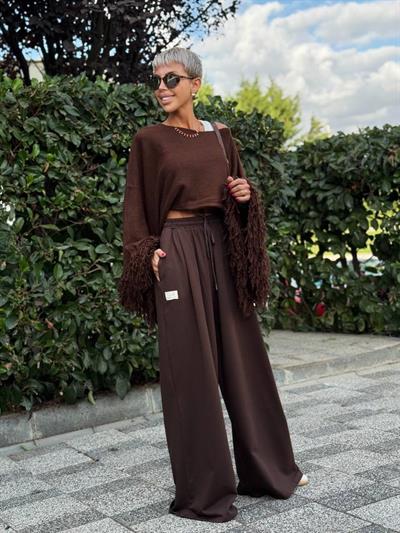 KAHVE S.STUDIO OVERSIZE TASARIM EŞOFMAN