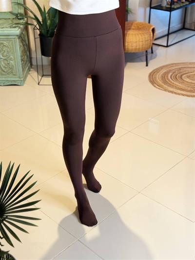 KAHVE ŞARDONLU MAT ÇORAP TAYT