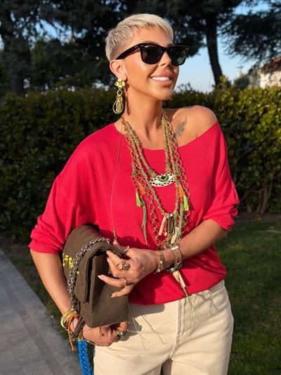 KIRMIZI KAYIK YAKA MERSERİZE