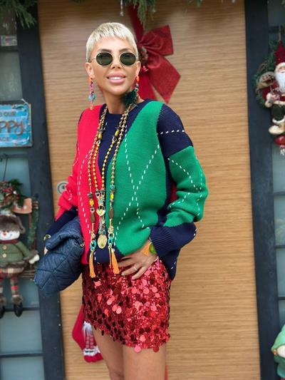 KIRMIZI PAYETLI SHINNY ETEK