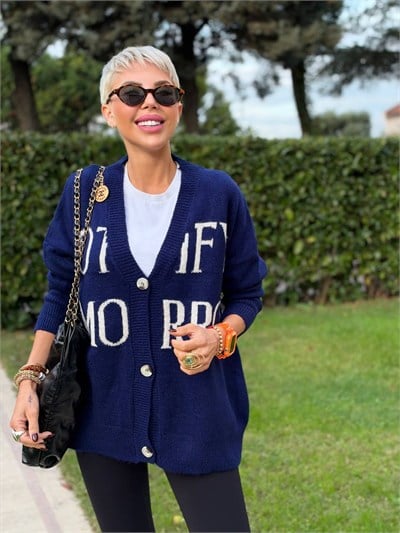 LACİVERT NOTIFY TRİKO HIRKA