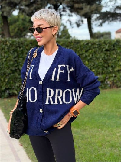 LACİVERT NOTIFY TRİKO HIRKA